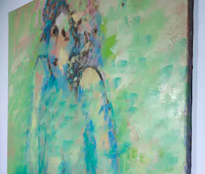 Angelos Tassopoulos - Olieverf op doek, Vrouw - Zeer groot kopen? Bied vanaf 500!