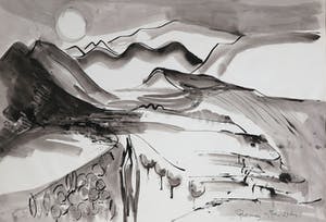 Joe Wols - Aquarel op papier, Provence kopen? Bied vanaf 1!