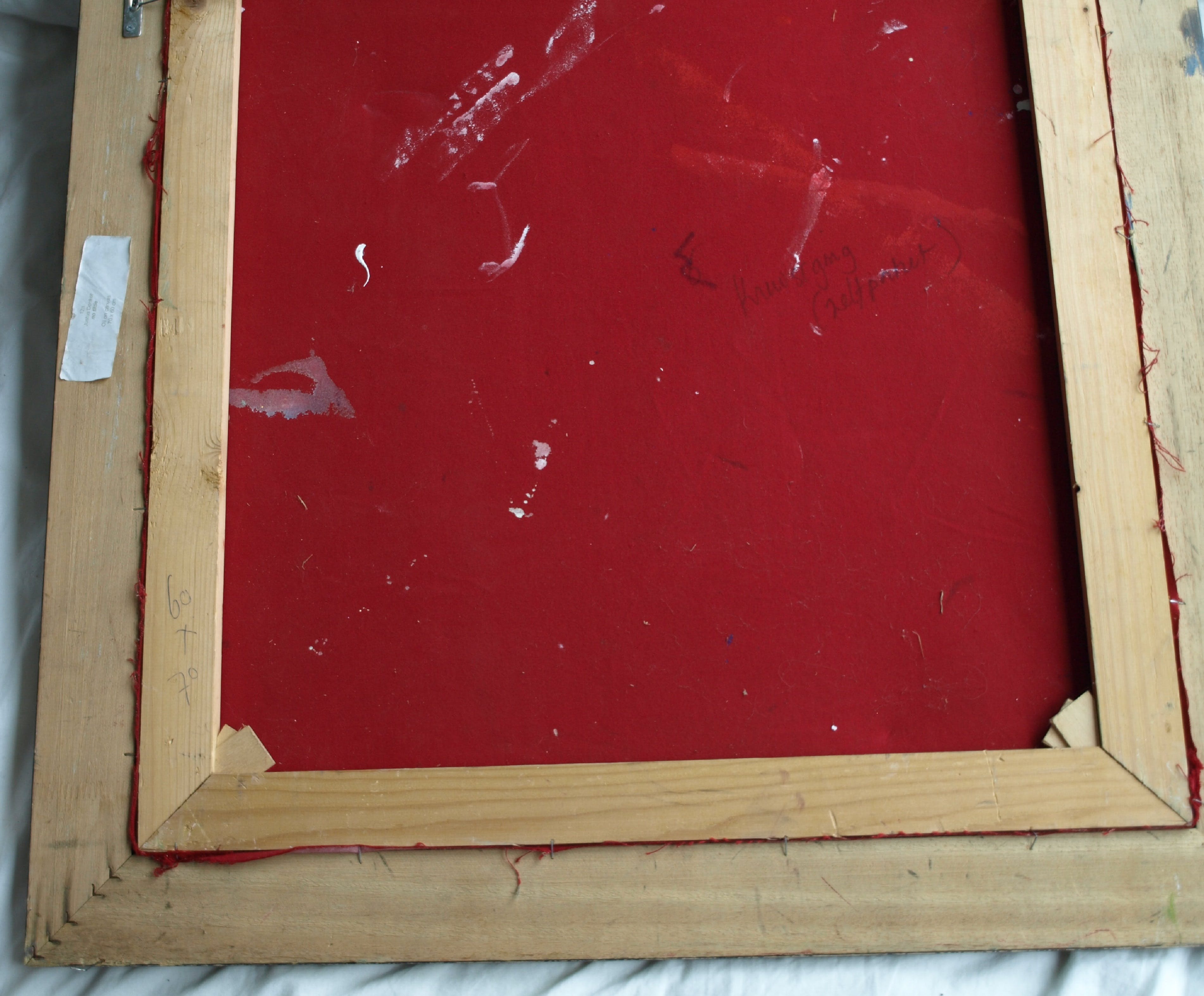 Justus Donker - Olieverf op canvas , Kruisiging , Zelfportret - ingelijst – 2000 kopen? Bied vanaf 1!