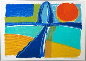 Willem Brauck - Zeefdruk, gestrikt - Ingelijst verkocht voor € 50!