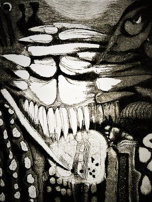 Jan Cox - Prominent Graficus - 1963 - Grote Ets "Puzzles" potloodgesignd -Kleine oplage!! kopen? Bied vanaf 40!