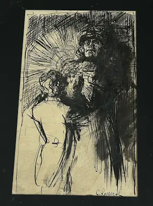 Cornelis Koppenol - Pentekening kopen? Bied vanaf 40!