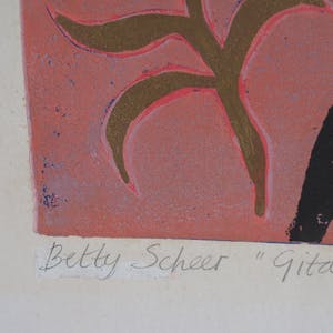 Betty Scheer - Gitaar op geruit kleed kopen? Bied vanaf 25!