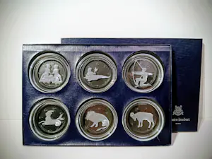 Val-Saint-Lambert - Série complète de Sous-Verres signes astrologiques. kopen? Bied vanaf 94!