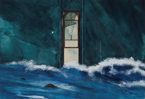 Theo Jeuken - Kamer - 1966 - gouache op papier - BKR Amsterdam kopen? Bied vanaf 20!