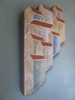 Niet of onleesbaar gesigneerd - Italiaans stads/dorps aanzicht kopen? Bied vanaf 1!