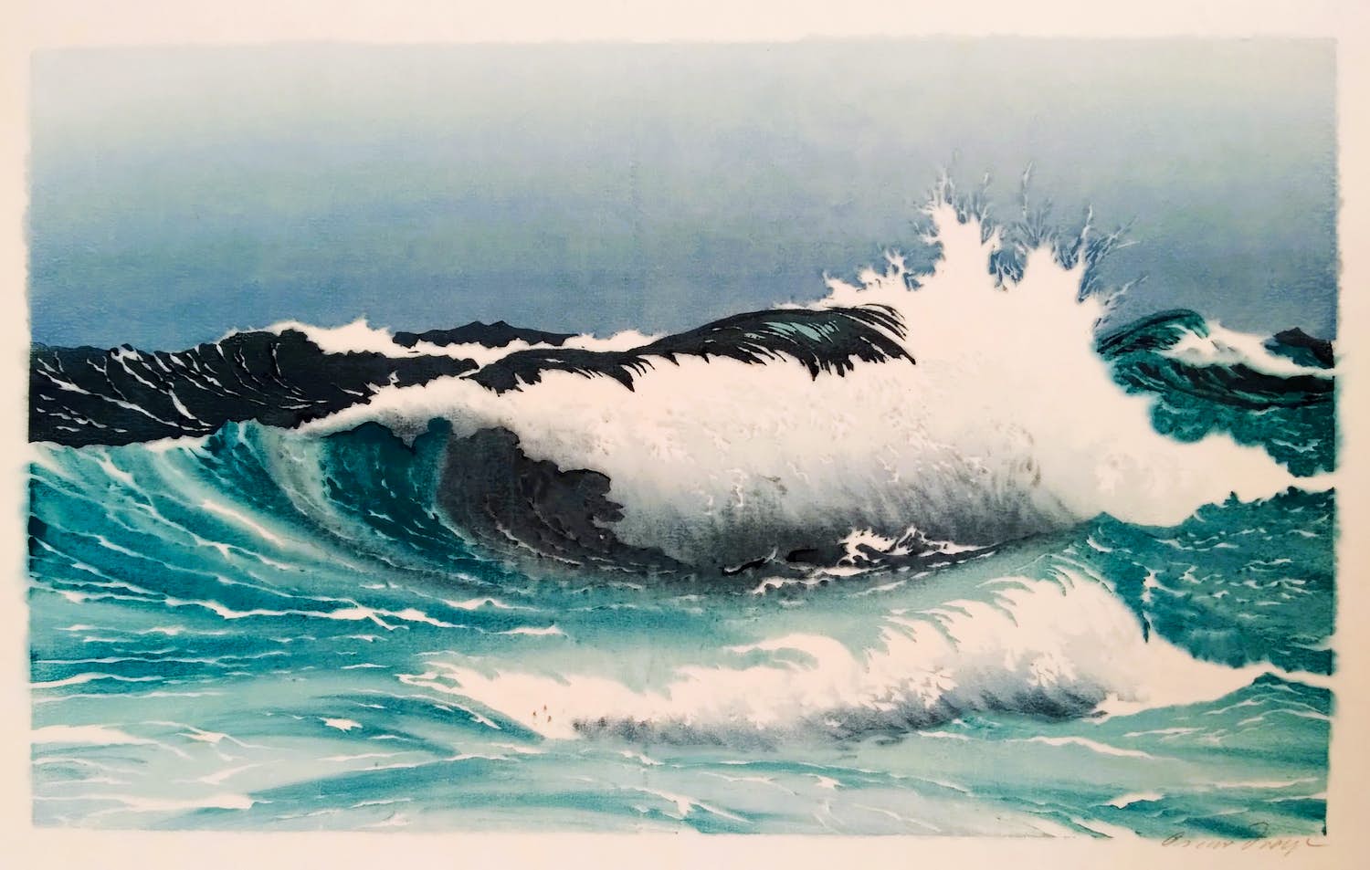 Niet of onleesbaar gesigneerd - Opspattend water, levendig beeld kopen? Bied vanaf 1!