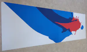 Gerrit Westerveld - ABSTRACTIE / KLEURZEEFDRUK / 70x200cm / SIG / HEEL GROOT kopen? Bied vanaf 50!