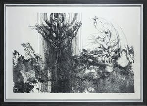 Aat Verhoog - Litho, De Zondeval - Ingelijst kopen? Bied vanaf 1!