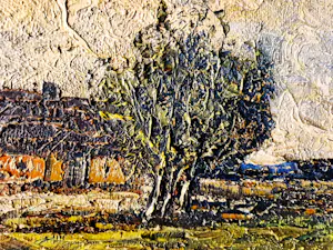 Peter van den Braken - Omstreeks 1950 -expressionistisch olieverf- Brabants landschap - gesigneerd kopen? Bied vanaf 260!