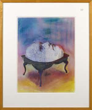 Knikov - Pasteltekening, Zonder titel - Ingelijst verkocht voor € 1!