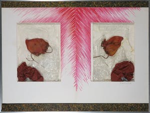 Jan-Karel van Stekelenburg - Assemblage, Rode oortjes - Ingelijst kopen? Bied vanaf 1!