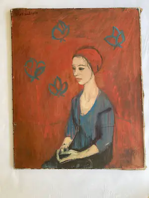 Niels Hamel - zonder titel - olieverf op doek - gesigneerd - 1955 kopen? Bied vanaf 80!