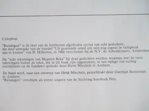 Maarten Beks - Map met tien zeefdrukken op "Reisdagen" van Dick Hillenius kopen? Bied vanaf 50!