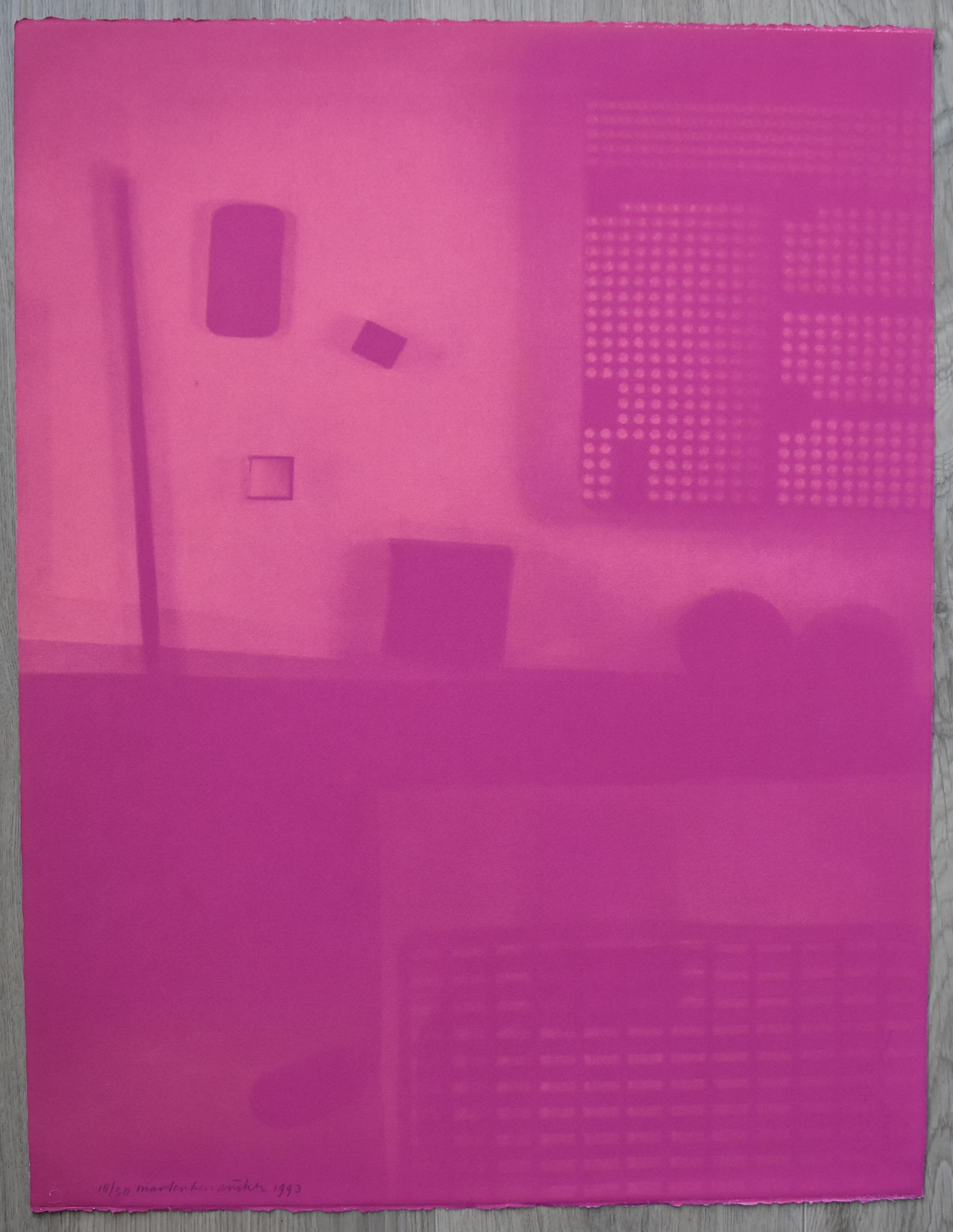 Marten Hendriks - Zeefdruk # ROOM # 1993, gesigneerd/genummerd, mint- kopen? Bied vanaf 39!