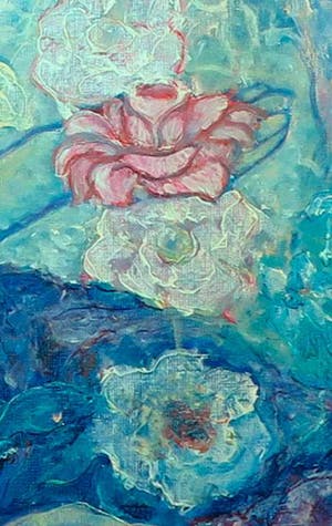 Kiss Riemvis - Olieverf op doek, z.t. Droomfiguren - Ingelijst kopen? Bied vanaf 50!