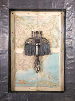 Jan Bollaert - Acryl op papier, Nord Asia - Ingelijst (Groot) verkocht voor € 1!