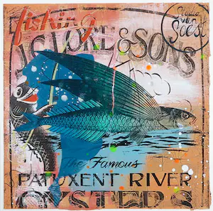 Suzanne van Soest - Gemengde druktechniek, Flying fish - Ingelijst kopen? Bied vanaf 50!