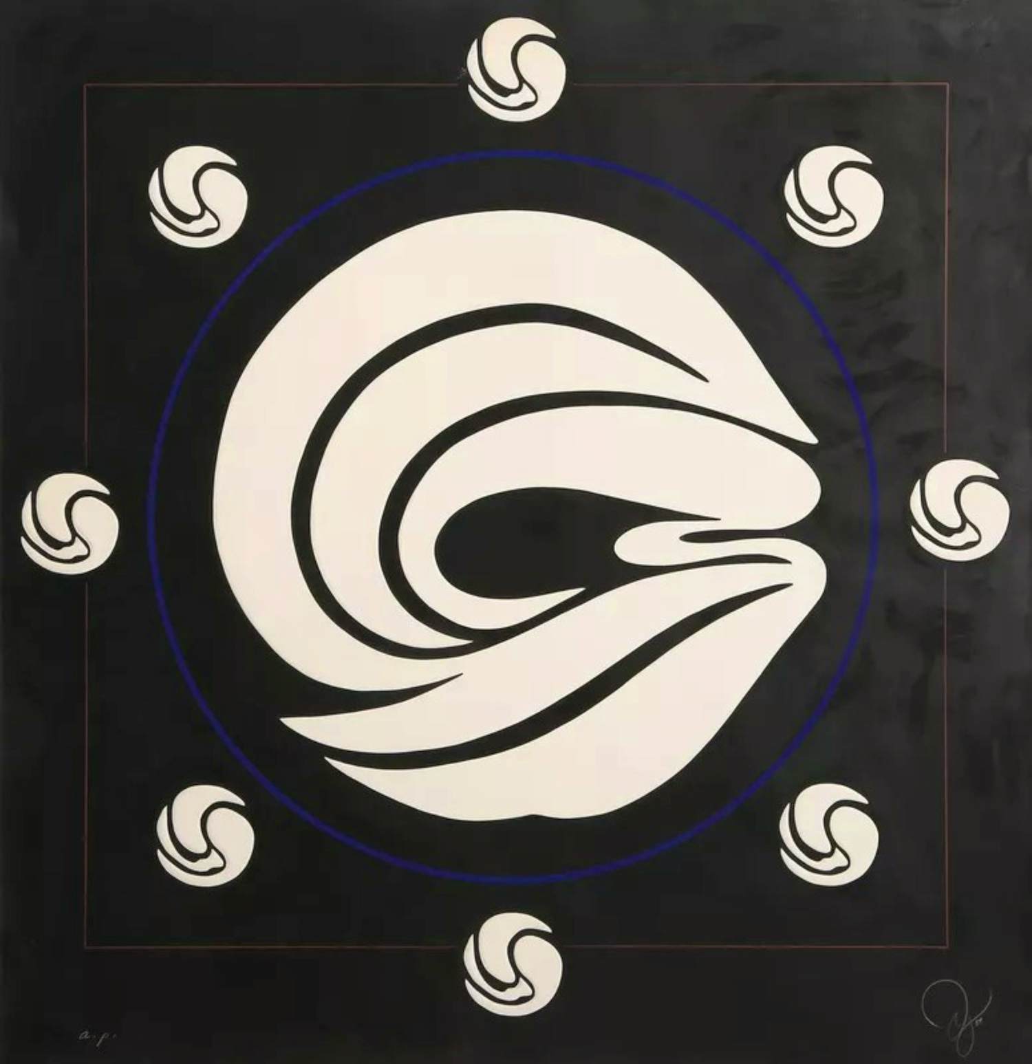 Jack Youngerman - "Mandala (Black)" - Serigraphie - Auflage von 75 - handsigniert - (93 x 91 cm) kopen? Bied vanaf 450!