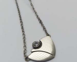 Z1 zilveren collier met zirkonia kopen? Bied vanaf 20!