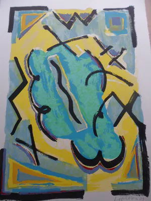 Bettina Lopetro - Zeefdruk. Titel, "Horse Head". kopen? Bied vanaf 20!