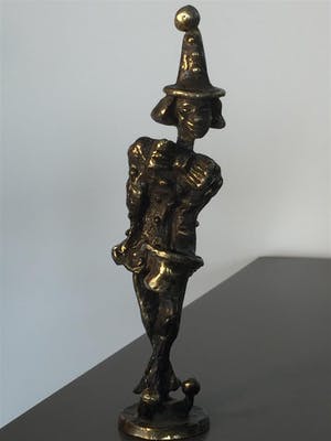 Corry Ammerlaan - clown met hoed op en in de hand kopen? Bied vanaf 23!