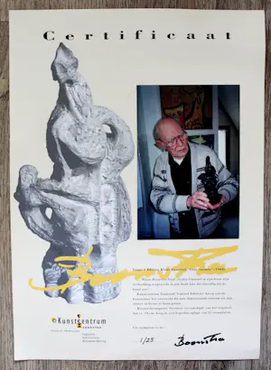 Klaas Boonstra - Bronzen sculptuur: 'Vrije vormen' - 1996 + certificaat kopen? Bied vanaf 325!