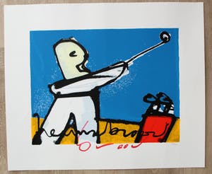 Herman Brood - zeefdruk: golfer kopen? Bied vanaf 1!