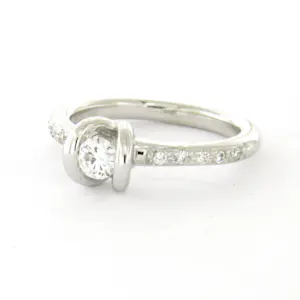 18k witgouden ring met briljant geslepen diamant tot. 0.25ct – F/G - VS/SI kopen? Bied vanaf 610!