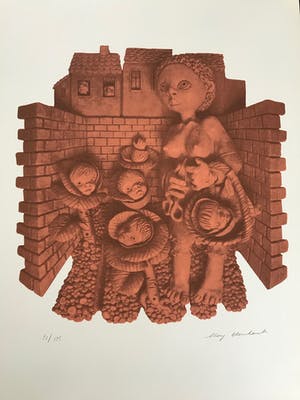Buy May Claerhout - Jaar van het kind - Gesigneerde zeefdruk - 1978 - 23/125? Bid from 1!
