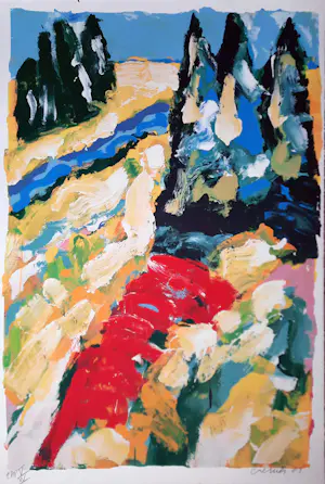 Jan Cremer - Kleurenzeefdruk FIUME AZZURO ZEER GROOT!!! kopen? Bied vanaf 225!