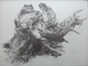 Piet Klaasse - LOT VAN 2 WERKEN / DIEREN / ZW-W OFFSET / 34x44cm / KADER kopen? Bied vanaf 1!