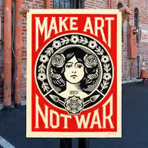 Shepard Fairey - MAKE ART NOT WAR SIGNED OFFSET LITHOGRAPH kaufen? Bieten Sie von 1!