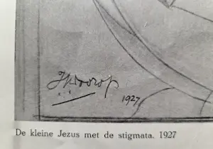 Jan Toorop - De kleine Jezus met de stigmata. 1927. kopen? Bied vanaf 20!