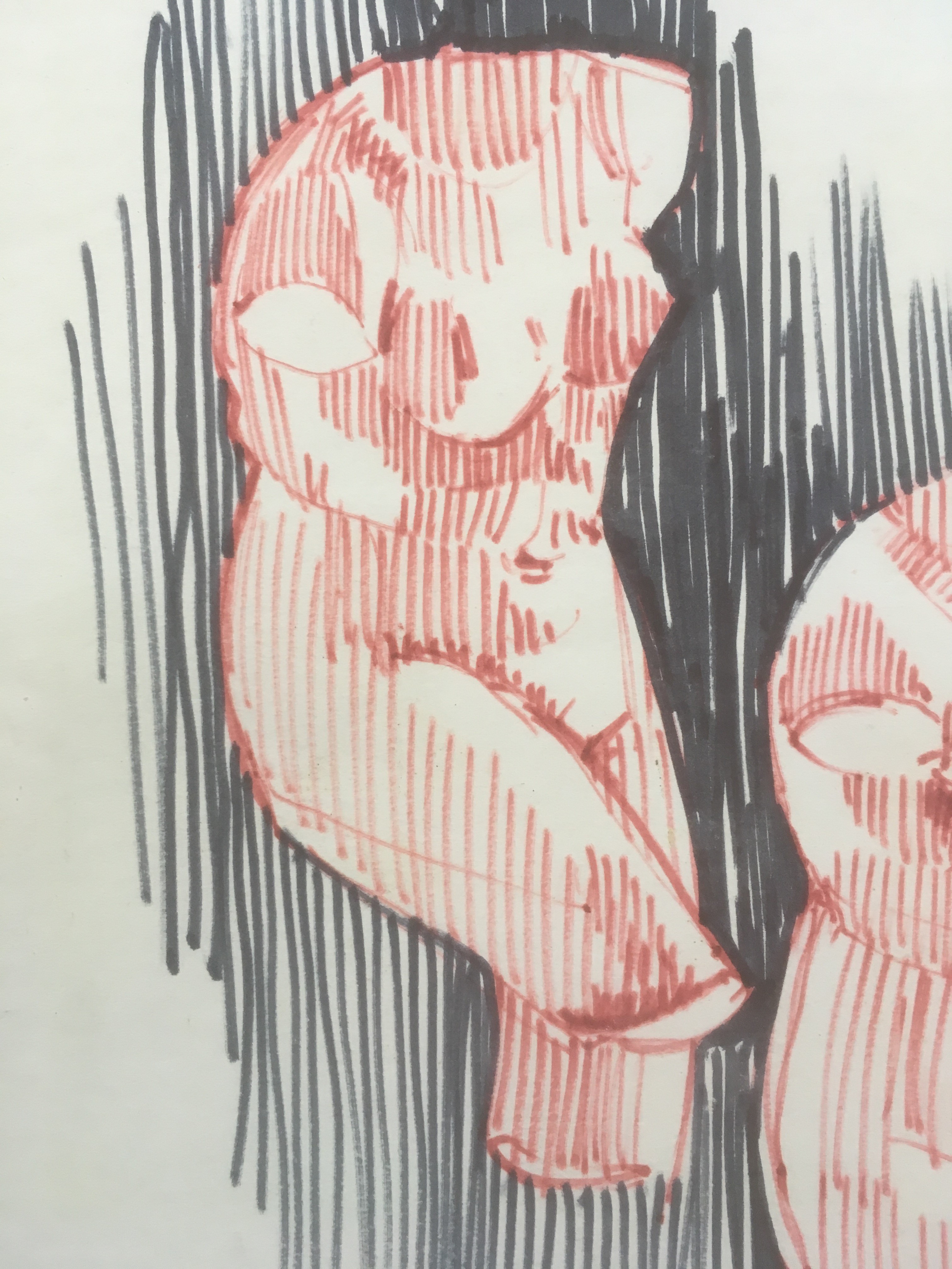 Niet of onleesbaar gesigneerd - Stift op papier - 2x Venus Torso kopen? Bied vanaf 1!