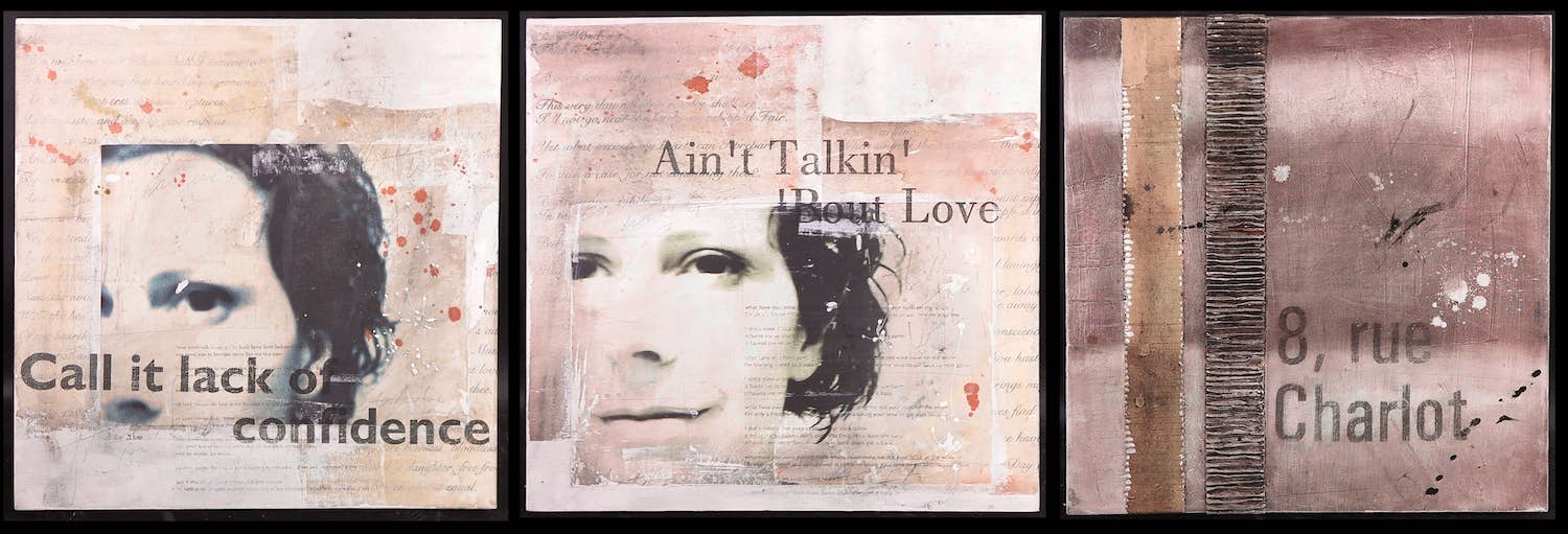 Natacha Pirnay - 3 x gemengde techniek op doek. La rue, Ain't Talking 'bout love, Call it lack of verkocht voor € 1!