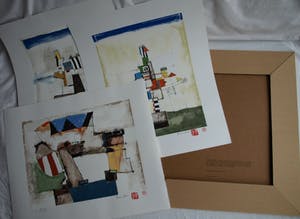 Bruno Haas - Map met 3 zeefdrukken – 1999 - oplage 10 ex. kopen? Bied vanaf 75!