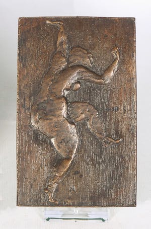 Adri van Rooijen - Bronzen plaquette, Naakt kopen? Bied vanaf 40!