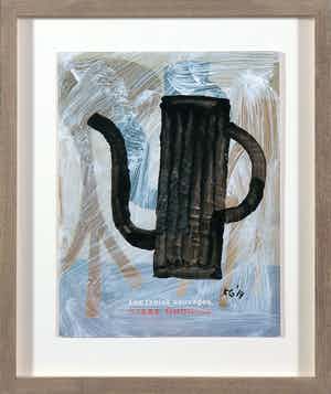 Klaas Gubbels - Olieverf op papier, Koffiekan verkocht voor € 400!