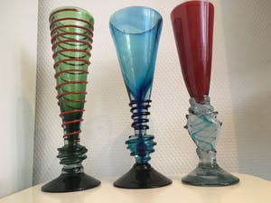 Curiosa - Grote mondgeblazen sier glazen / bokalen kopen? Bied vanaf 50!