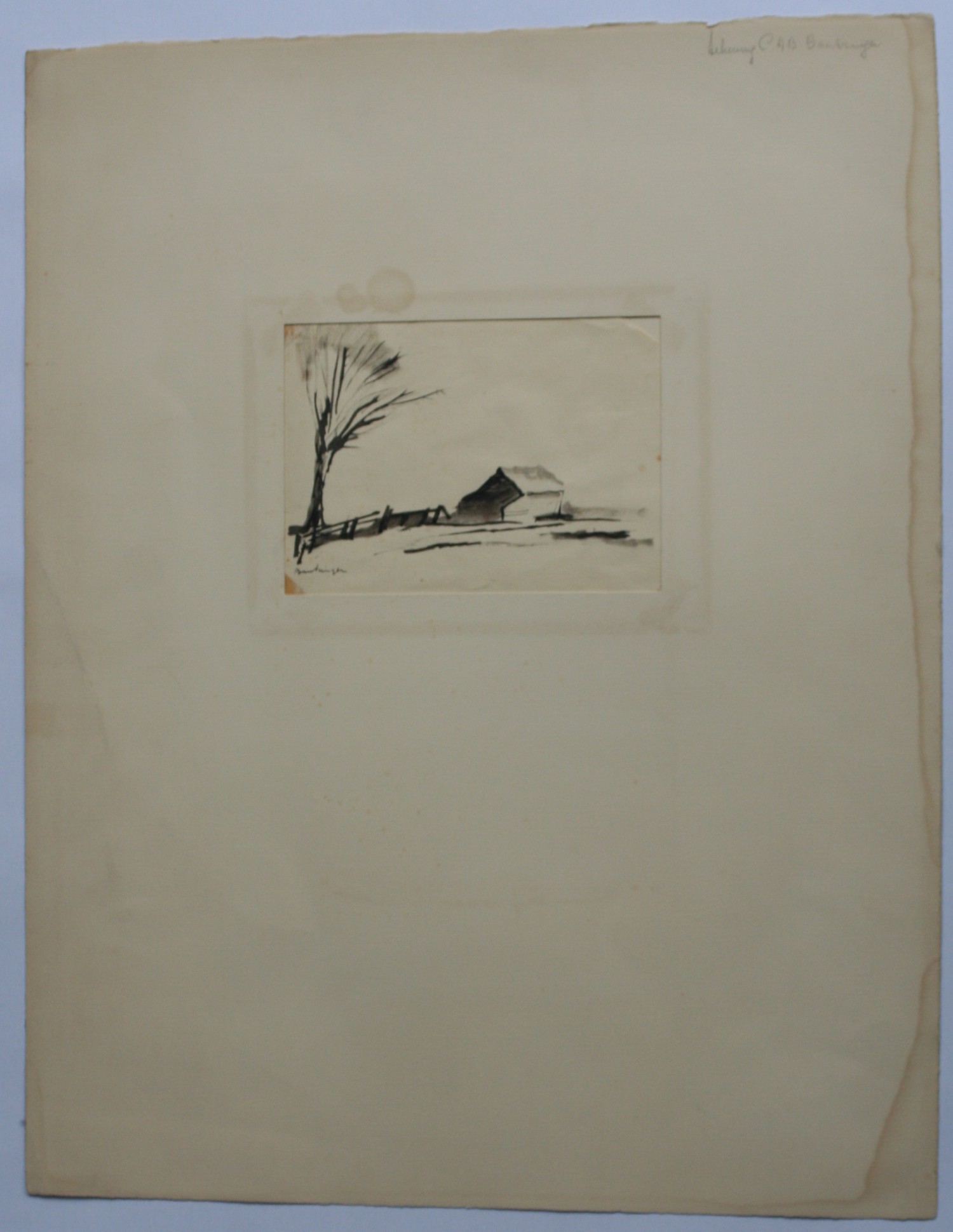 Cees Bantzinger - tekening met inkt op papier kopen? Bied vanaf 1!