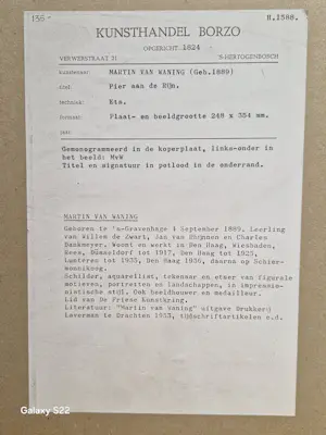 Martin van Waning - Pier aan de Rijn kopen? Bied vanaf 50!