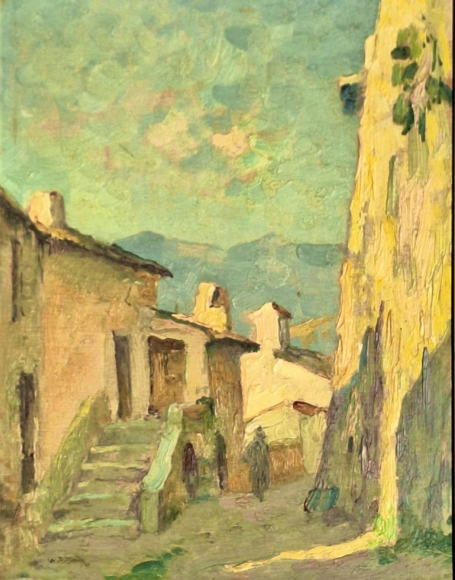 Willem Knip - Mediterraanse voorstelling - Dorpsgezicht kopen? Bied vanaf 185!