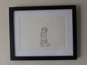 Matt Groening - originele productietekening The Simpsons, Dolph , ingelijst + Certificaat kopen? Bied vanaf 70!