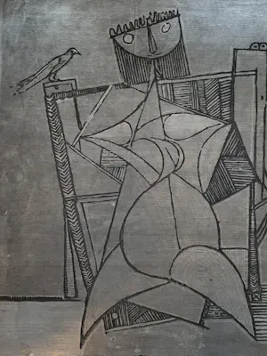 Theo Beerendonk - Originele etsplaat met cubistische vrouw - jaren '60 kopen? Bied vanaf 150!