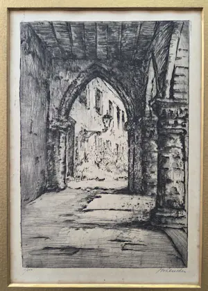 Willem van Leusden - Galerij. Zuilen. Poort. kaufen? Bieten Sie von 39!