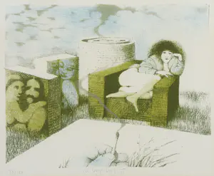 Nicolaas Wijnberg - Litho, Zonder titel - Ingelijst kopen? Bied vanaf 50!