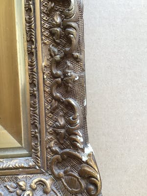 H. Wiegman - Olieverf schilderij roze plant in pot, gelijst en gesigneerd kopen? Bied vanaf 45!