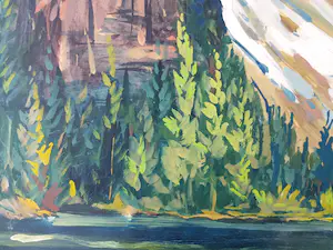 Peter van den Braken - Bergketen aan zee (mogelijk Gardameer te Italië) kopen? Bied vanaf 80!