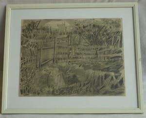 Hubert Bekman - Ingelijste tekening, Schapen - ingelijst – 1945 kopen? Bied vanaf 25!